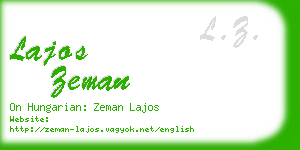 lajos zeman business card